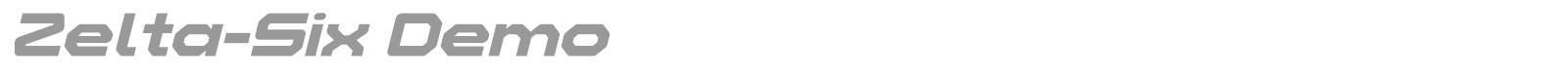 Zelta Six font preview